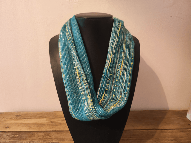 Vibrant Multi-weave Magnetic Scarf / Fabric Necklace