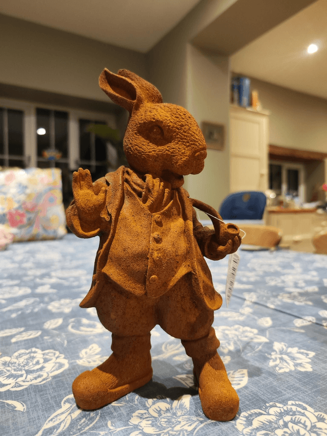 Cold Cast Iron Hare/Rabbit in Suit