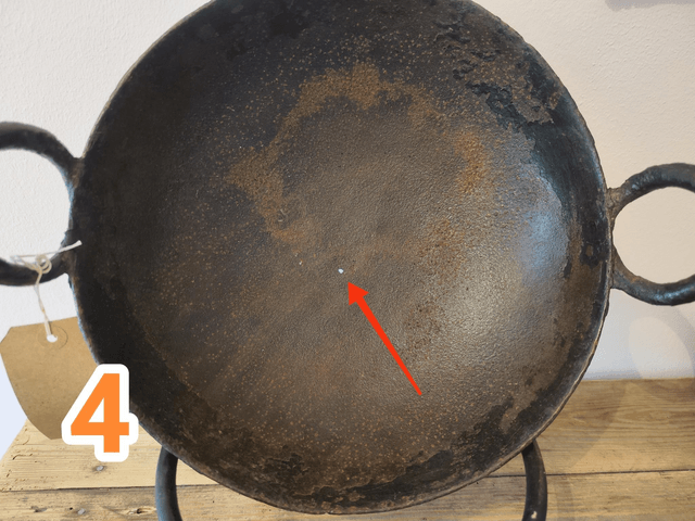Antique Indian Cooking Bowl No4 (small hole) 