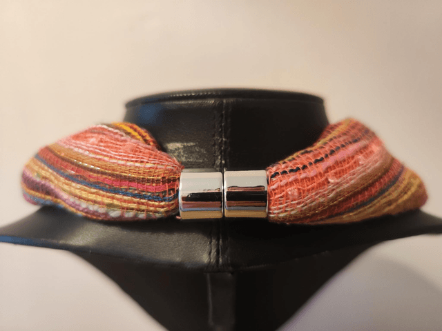 Vibrant Multi-weave Magnetic Scarf / Fabric Necklace