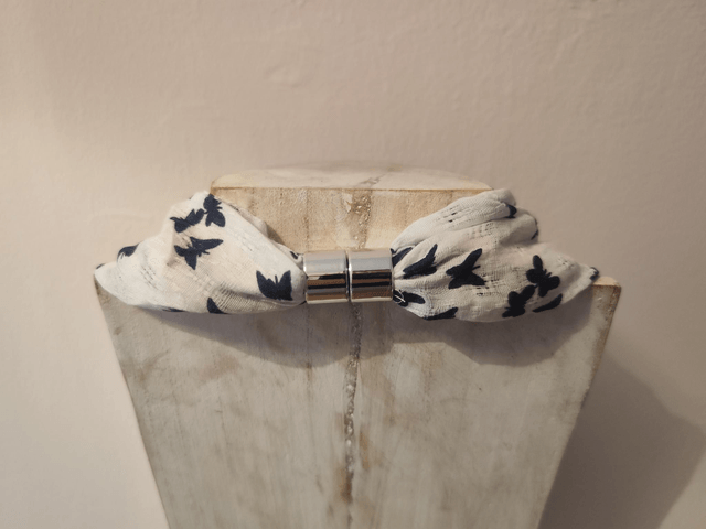 Cotton Butterfly Print Magnetic Scarf 