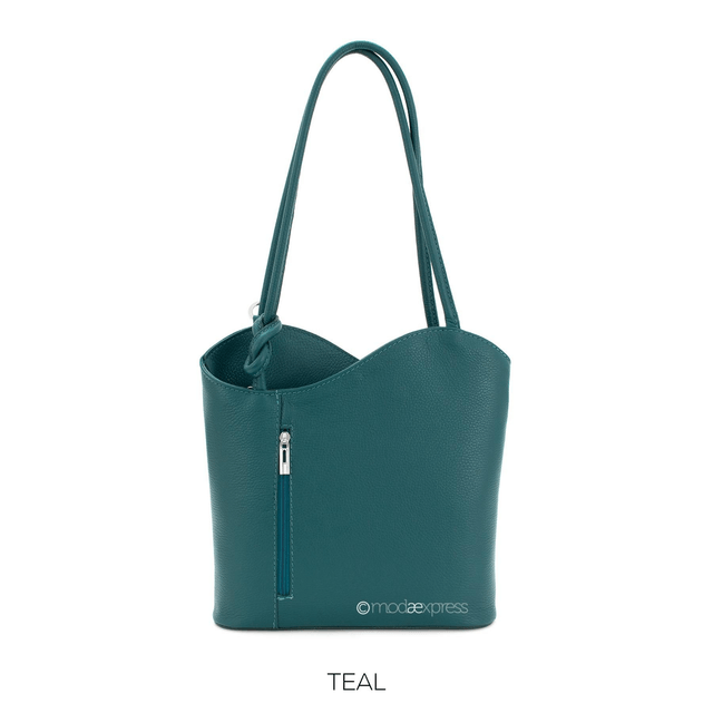 Leather Shoulder Bag can be converted to Backpack 
