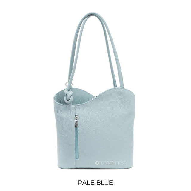 Leather Shoulder Bag can be converted to Backpack 
