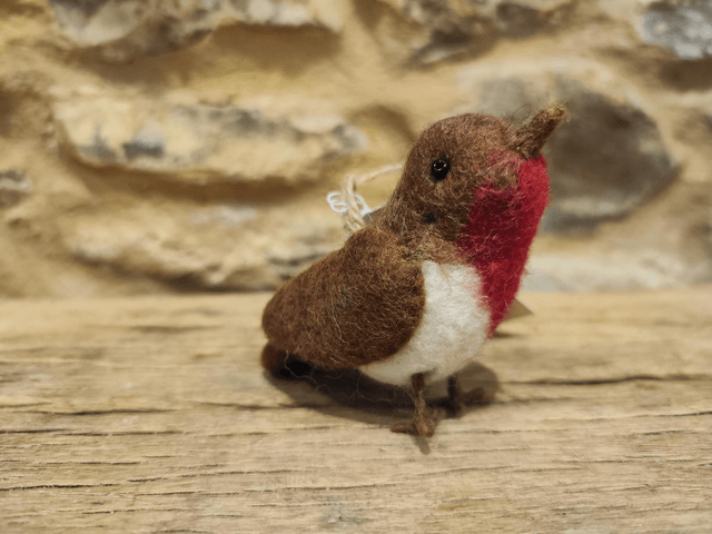 Fairtrade Felt Hanging Robin Ornament