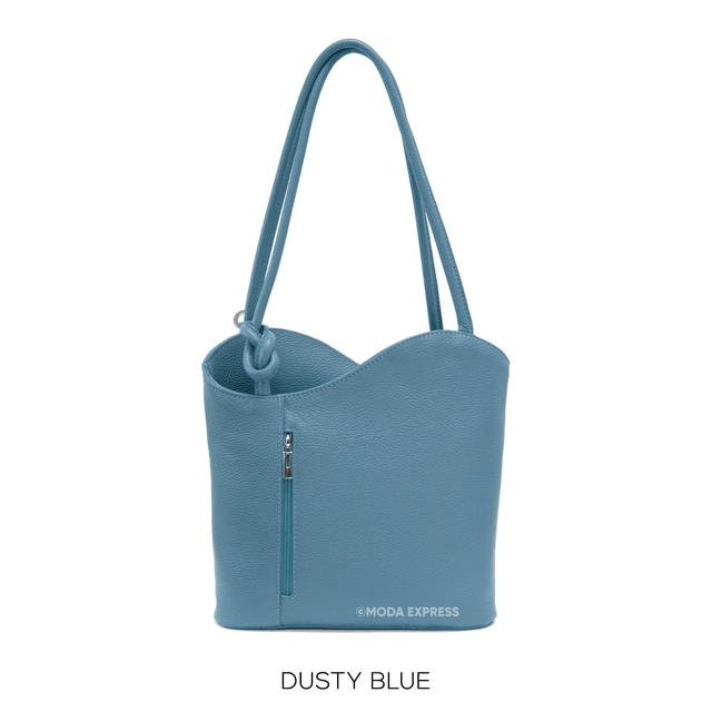Leather Shoulder Bag can be converted to Backpack 