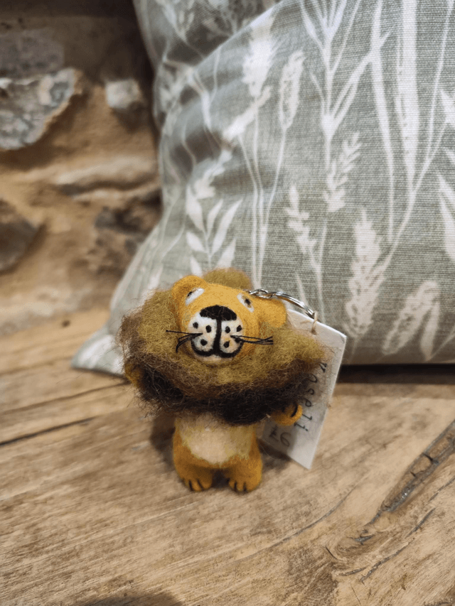 Fairtrade Felt Lion Keyring 