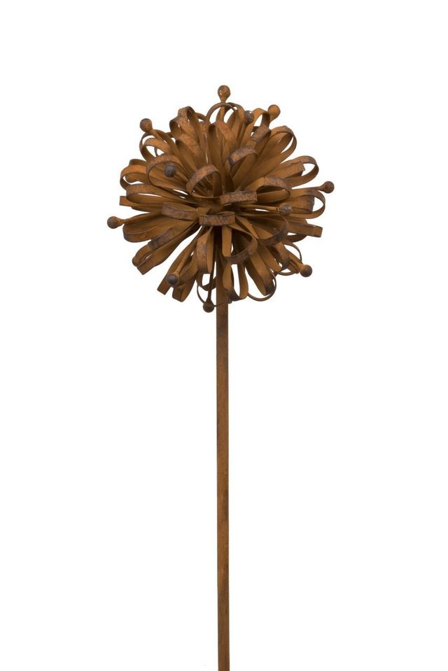 Rusty Metal Dahlia on a Stake 