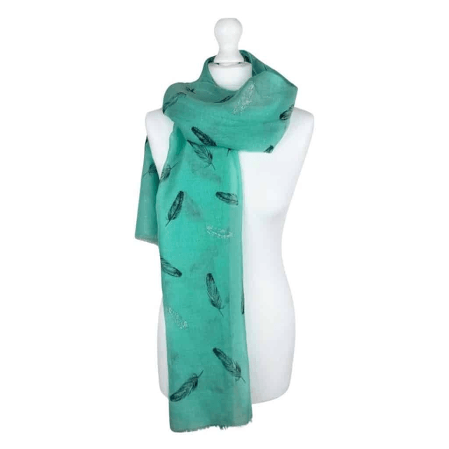 Summer Feather Print Scarf - Choice of 3 Colours 