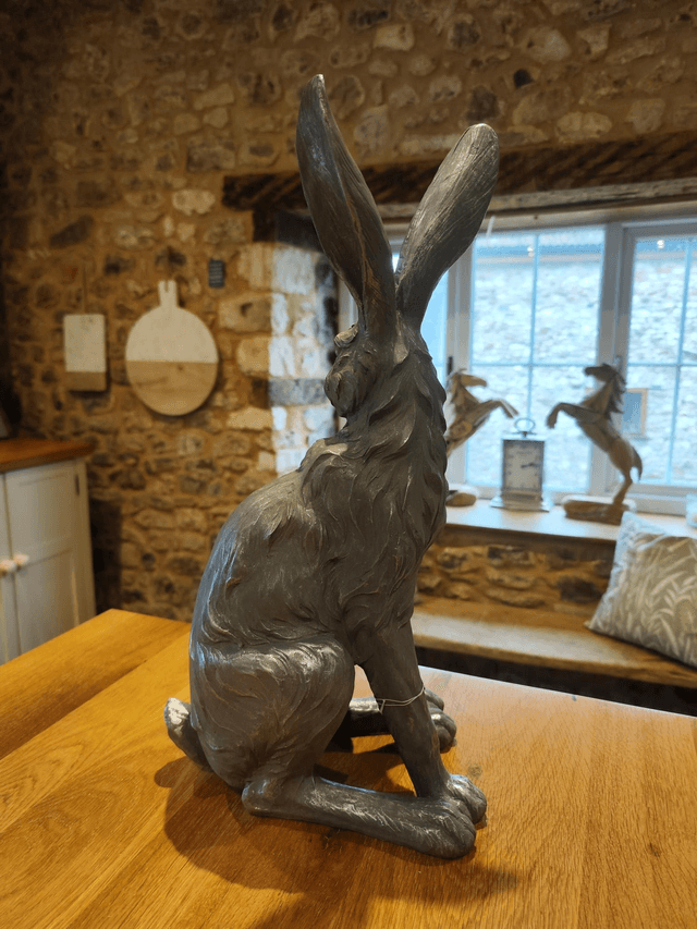 Large Textured Silver Hare