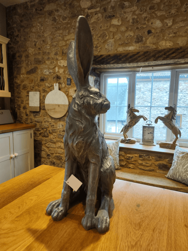 Large Textured Silver Hare