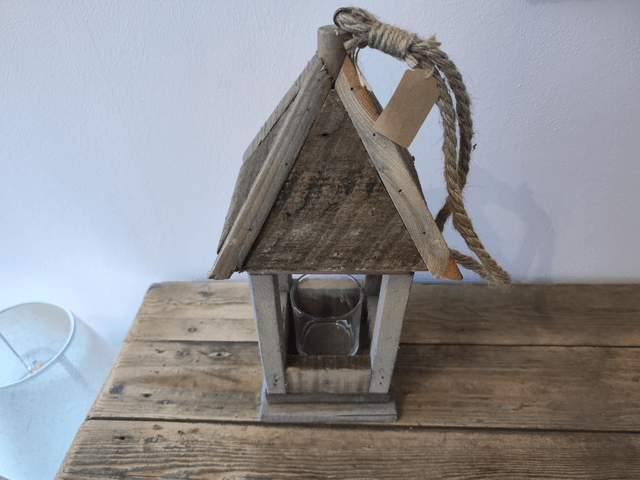 Pallet wood Hanging Tealight Holder / Lantern