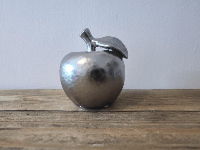 Silver Apple and Pear Ornament 