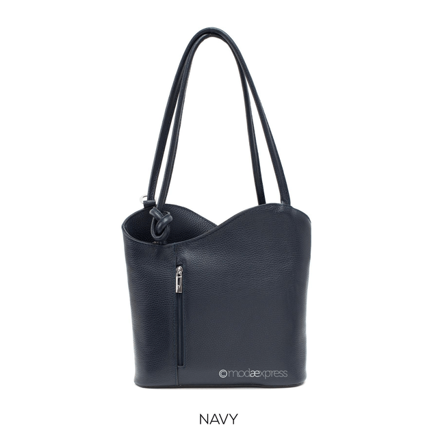 Leather Shoulder Bag can be converted to Backpack 