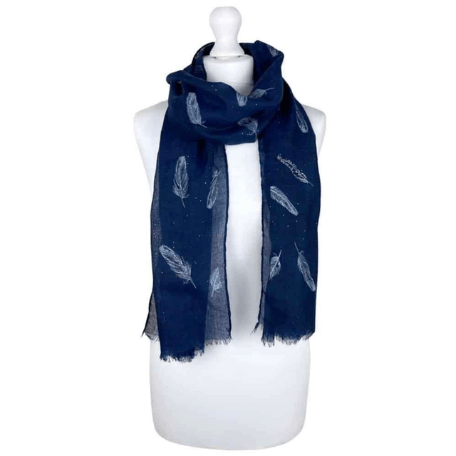 Summer Feather Print Scarf - Choice of 3 Colours 