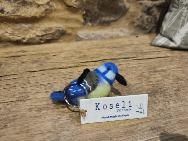 Fairtrade Felt Blue Tit Keyring