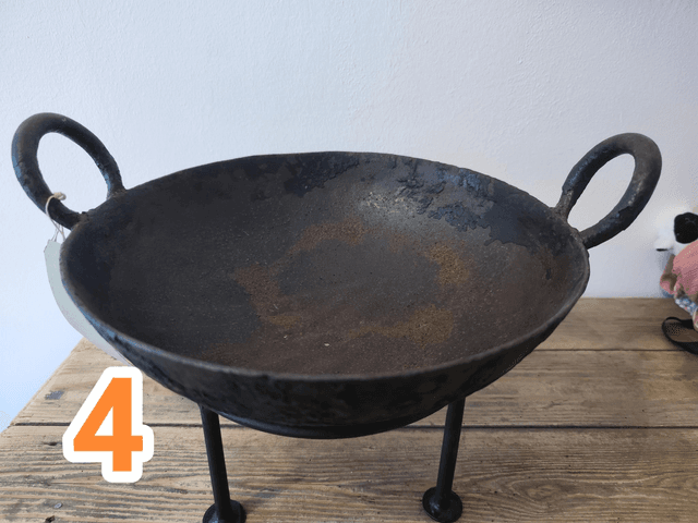 Antique Indian Cooking Bowl No4 (small hole) 