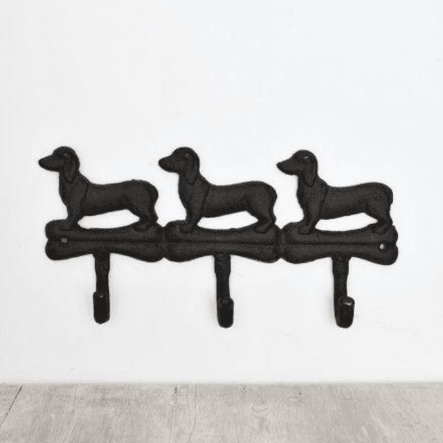 Cast Iron Dachshund Dog Hooks