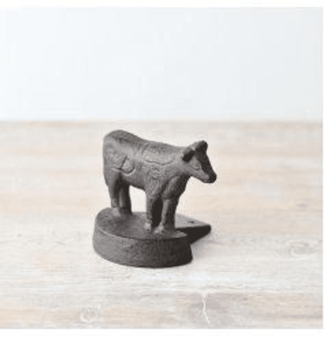 Cast Iron Cow Doorstop 