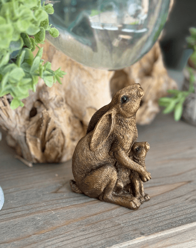 Reflections Bronze Hare and Baby